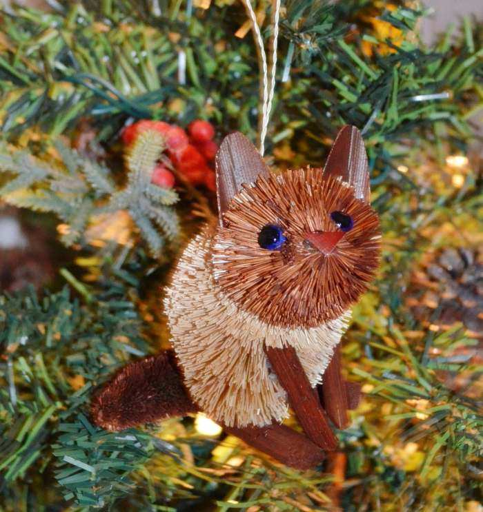 Brushart Bristle Brush Ornament Siamese Kitten